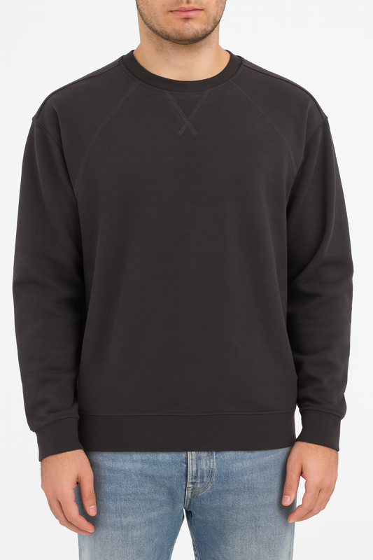 Men’s Round-Neck Sweatshirt – Black